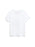 White t-shirt with pink text on a white background