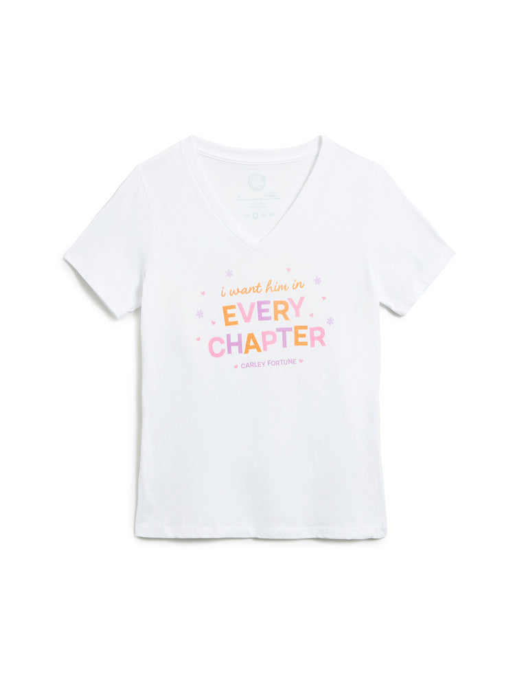 Carley Fortune: Every Chapter Women's V-Neck T-Shirt (Print Shop)