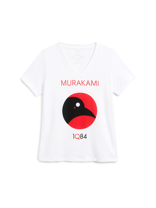 1Q84 Women's V-Neck T-Shirt (Print Shop)