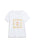 A white short-sleeve V-neck t-shirt with a colorful graphic on the front featuring autumn-themed illustrations and the text 'Pumpkin Patch Book Club'.