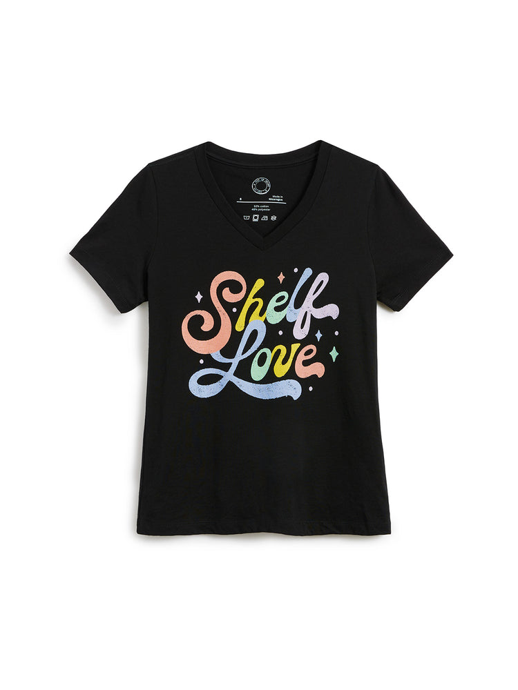 Shelf Love Women's V-Neck T-Shirt (Print Shop)