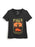 A dark heather gray v-neck t-shirt featuring a vintage-style graphic print on the front with the words 'Animal Farm' and 'George Orwell', along with illustrations of a pig, windmill, and sun.