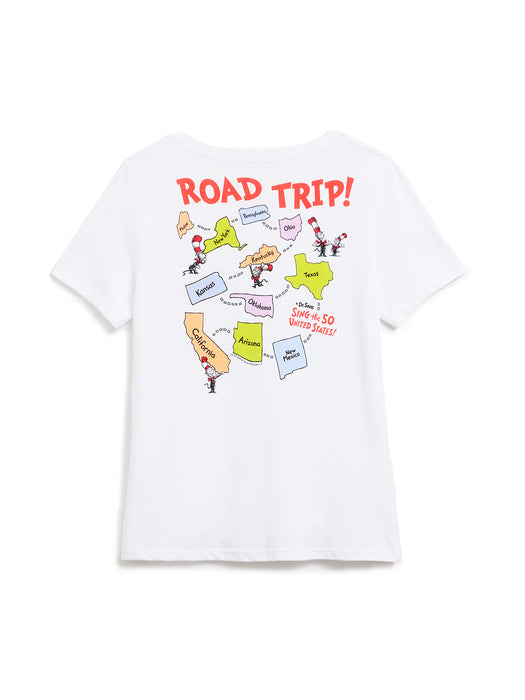 Dr. Seuss: Road Trip Women's V-Neck T-Shirt (Print Shop)
