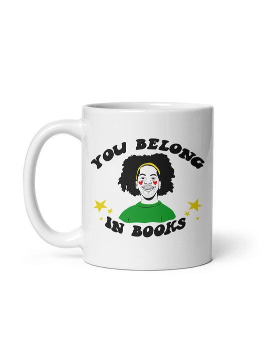 Mychal Threets: You Belong in Books Mug (Print Shop)