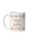 A white ceramic mug with a 'Pumpkin Patch Book Club' design featuring orange and green autumn-themed illustrations on a clean white background.