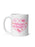 A white ceramic mug with a pink heart-shaped graphic that reads 'crying over a FICTIONAL COWBOY' in stylized lettering, decorated with cowboy hat, boots, stars, and small pink accents, shown on a white background.