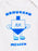 White baby bodysuit featuring a blue graphic of a smiling dreidel character with the text 'HANUKKAH' above and 'MENSCH' below.