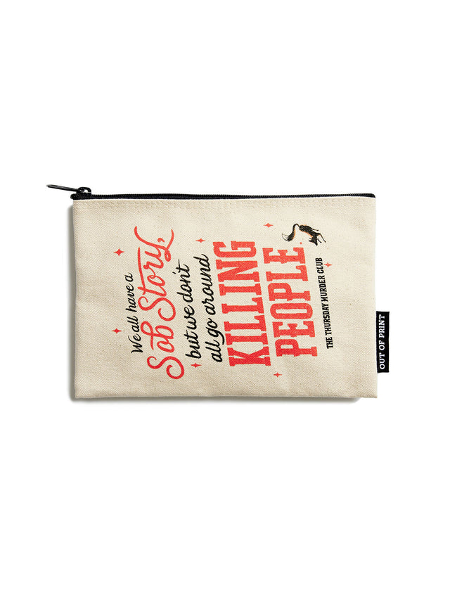 Library Card natural canvas pouch — Out of Print