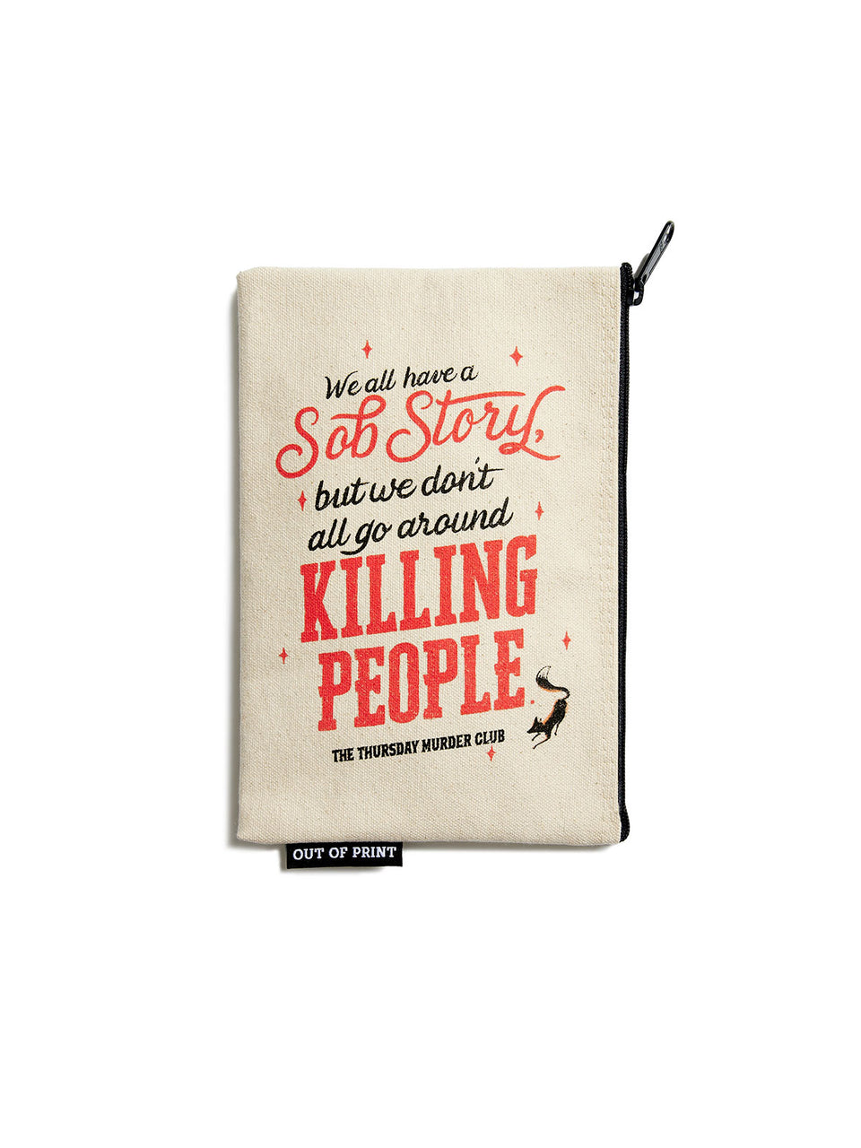 Library Card natural canvas pouch — Out of Print