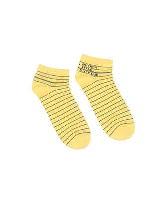 Library Card Ankle Socks 4-pack