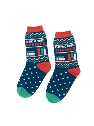 Deck the Shelves cozy socks