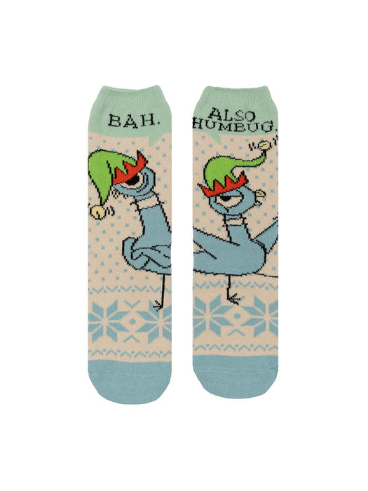 Don't Let the Pigeon Drive the Sleigh cozy socks