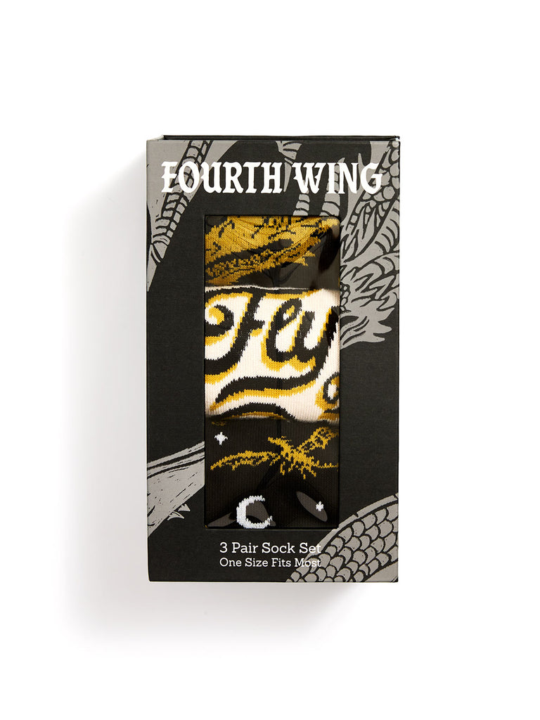 Out of Print Fourth Wing: Fly or Die Socks gift box