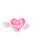A pink heart-shaped pin with a white border, crossed by a pink arrow, featuring the text 'YEE HAW' in white lettering, set against a plain white background.