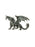A sticker featuring a detailed black and gray illustration of a fantasy dragon with spread wings, shown on a plain white background.