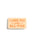 A rectangular patch sticker with rounded corners featuring the text 'I LOVE YOU LIKE ALL-FIRE' in orange lettering on a light peach-beige background, shown on a clean white background.