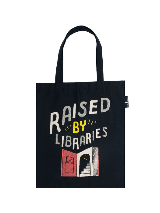 Raised by Libraries tote bag
