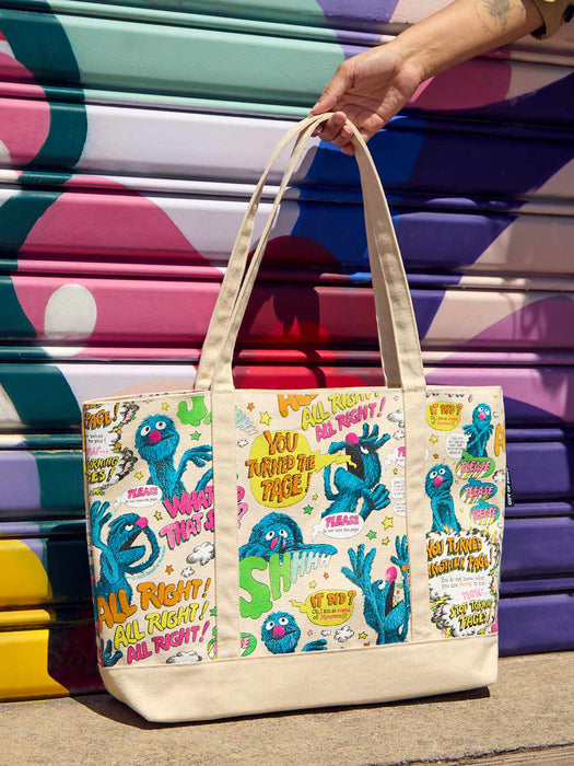 Sesame Street - The Monster at the End of This Book large zippered tote