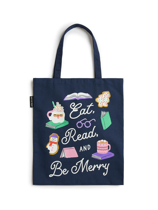 Eat, Read, & Be Merry tote bag