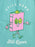 A graphic print on a tote bag featuring a pink cartoon book character with yellow eyes and limbs, with the text 'STILL HERE' above and 'Still Queer' below.
