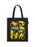 Black tote bag with yellow dragon design and 'Earn One' text on a white background