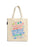 Tote bag with 'I love sports romance' text and colorful graphics on a white background