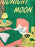 Vintage-style illustrated book or album cover reading 'Goodnight Moon' in large yellow letters over a green background, showing a bedroom scene with a bed, lamp, nightstand, telephone, and a rabbit in bed.