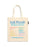 A cream-colored canvas tote bag with white shoulder straps, featuring blue and multicolor printed text on the front that reads 'Jodi Picoult The Chapters Tour 2026' with a list of her book titles and the words 'Read. Reflect. Connect.' at the bottom.