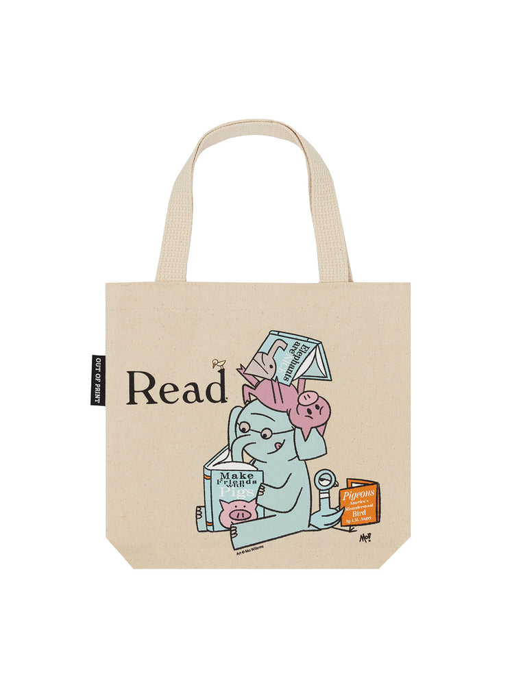 ELEPHANT & PIGGIE Read mini tote bag