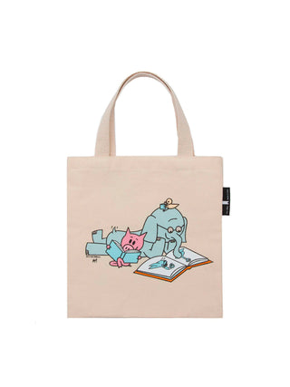 ELEPHANT & PIGGIE Read mini tote bag