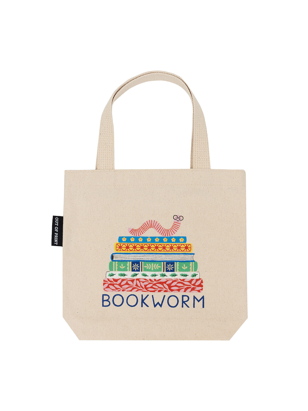 Bookworm mini tote bag — Out of Print
