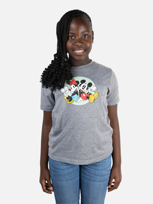 Disney Mickey Mouse and Minnie Mouse Reading Kids' T-Shirt