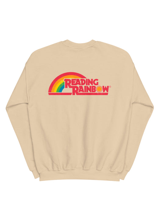 Reading Rainbow embroidered unisex cream sweatshirt (Print Shop)
