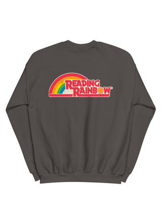 Reading Rainbow embroidered unisex dark gray sweatshirt (Print Shop)