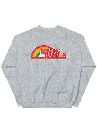 Reading Rainbow embroidered unisex light gray sweatshirt (Print Shop)