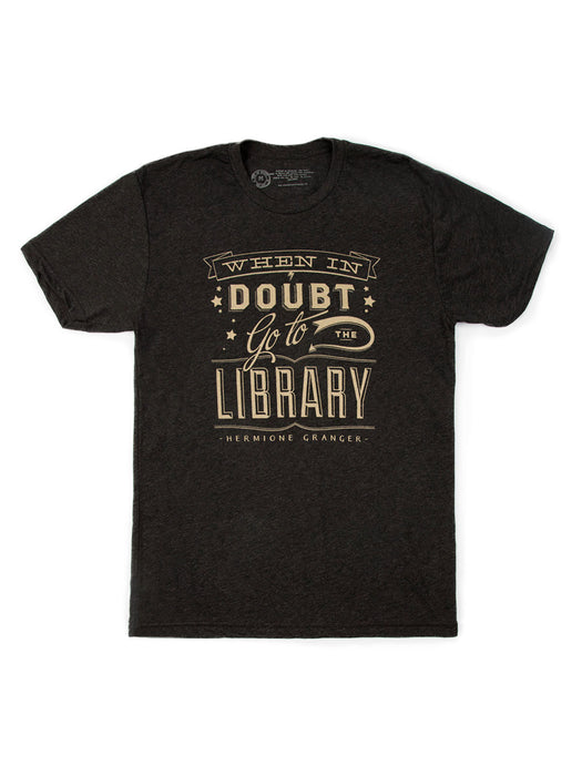 When in Doubt Go to the Library Harry Potter unisex tee — Out of Print