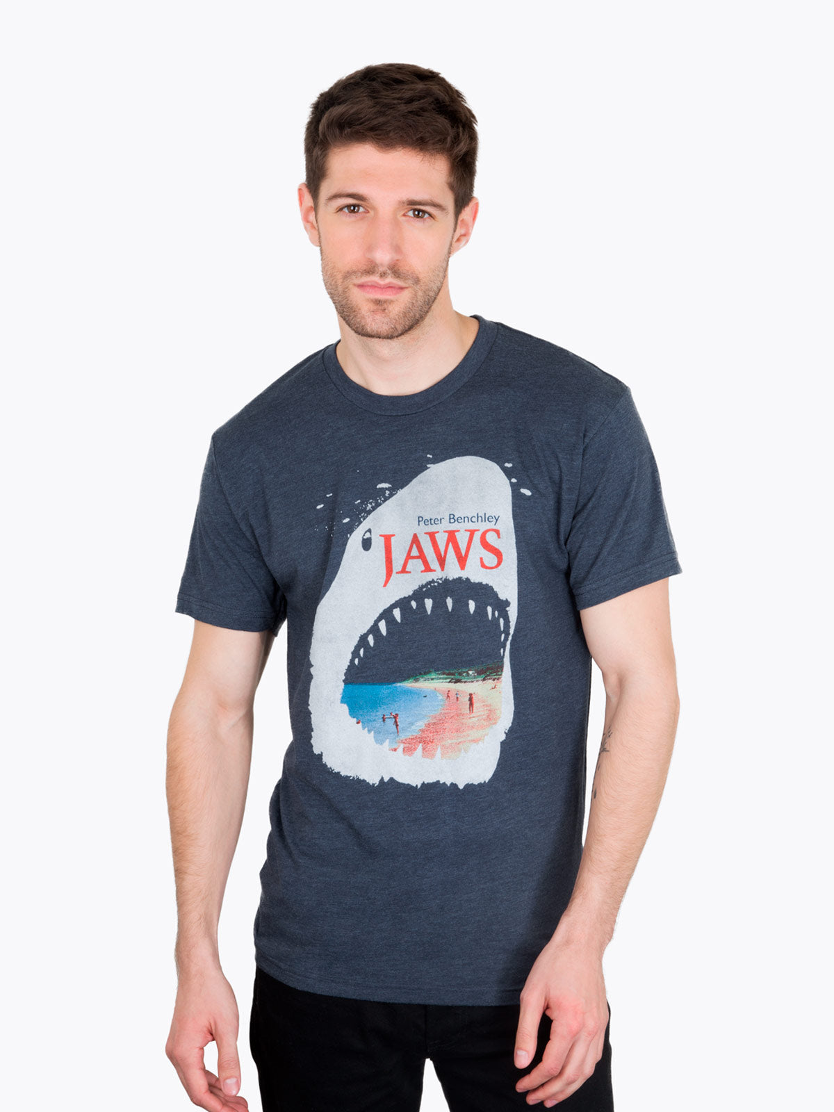 JAWS „Amity Island“ Tote Bag – Bio-Baumwolle, Weiß, 38 X 42 Cm