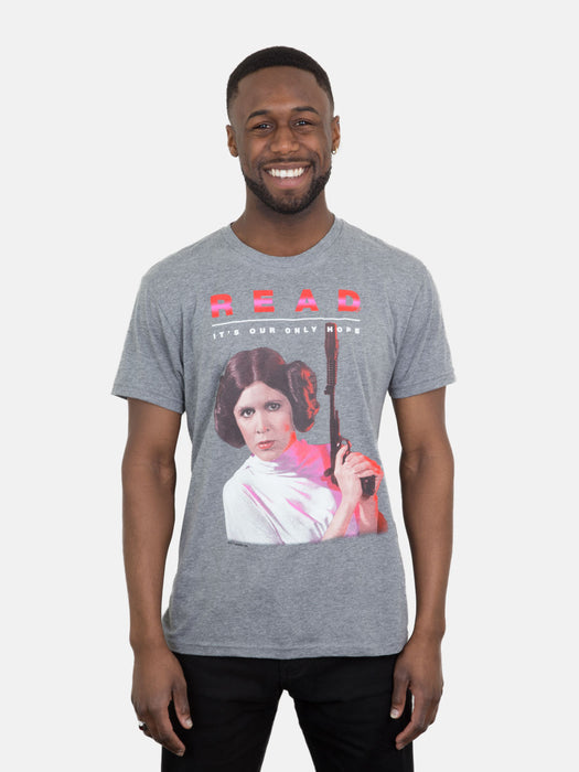 Orient omdrejningspunkt Aubergine Star Wars™ Princess Leia READ unisex t-shirt — Out of Print