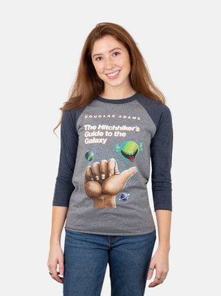 The Hitchhiker's Guide to the Galaxy Unisex 3/4-Sleeve Raglan
