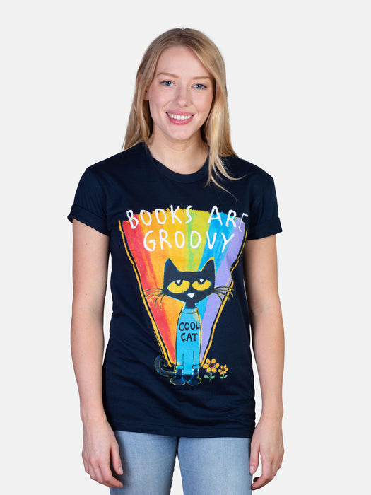 Pete the Cat - Books are Groovy Unisex T-Shirt