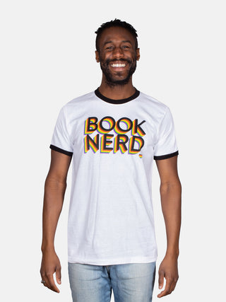 BoredWalk Men's Book Nerd Vintage T-Shirt Geeky Nerdy Literary, X-Large / Heather