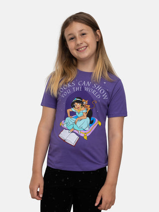 Disney Princess Jasmine: Books Can Show You the World women's t-shirt ...