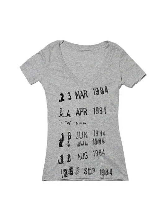 Library Stamp (Gray) Women's V-Neck T-Shirt