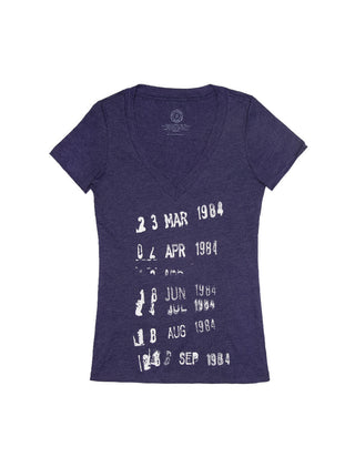 Library Stamp (Storm) Women's V-Neck T-Shirt