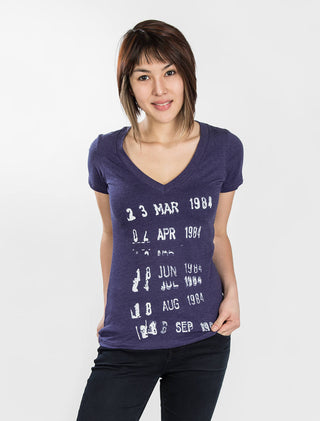 Library Stamp (Storm) Women's V-Neck T-Shirt