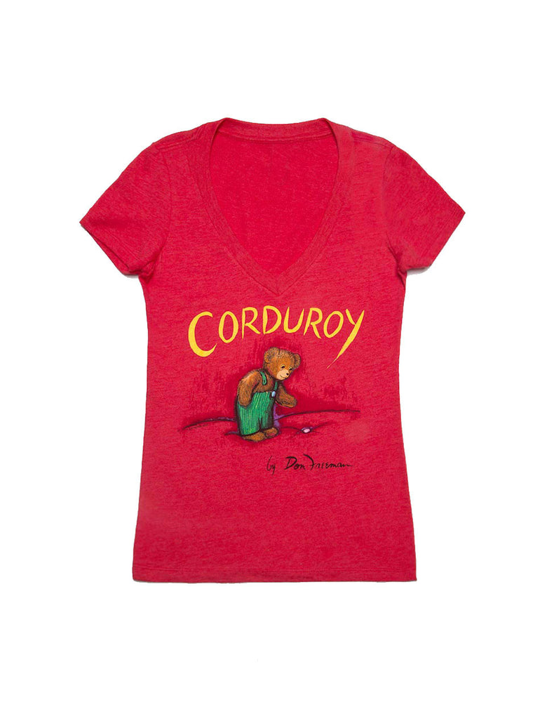 Corduroy Women's V-Neck T-Shirt