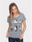 Punk Rock Authors women's relaxed fit dolman tee - front - on female model