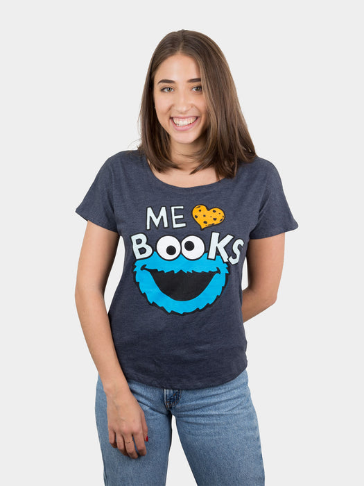 Sesame Street Cookie Monster - Me Love Books Women’s Relaxed Fit T-Shirt