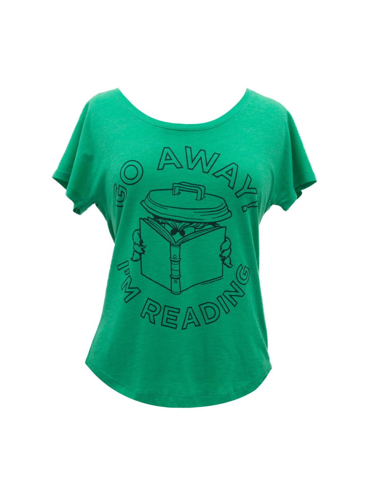 Away I'm Reading Oscar Grouch women's relaxed fit tee — Out Print