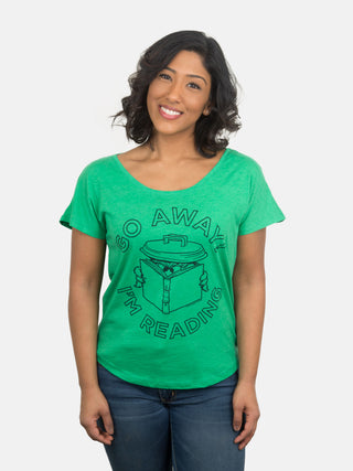 Sesame Street Oscar the Grouch - Go Away I'm Reading Women’s Relaxed Fit T-Shirt